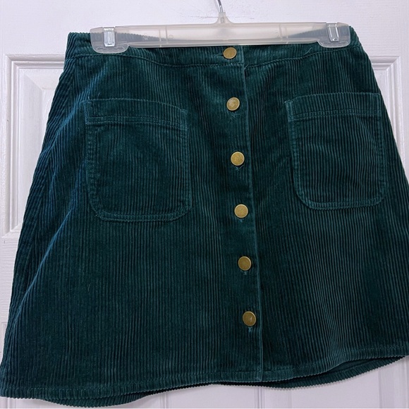 Green Corduroy Skirt - Picture 1 of 3
